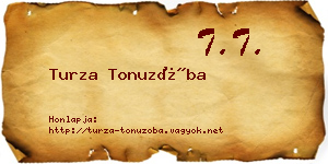 Turza Tonuzóba névjegykártya